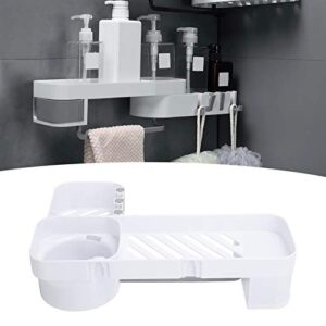 LANTRO JS Corner Shower Caddy Shower Organizer Shower Shelf Wall Mounted Bathroom Storage with Towel Hook(white grey)