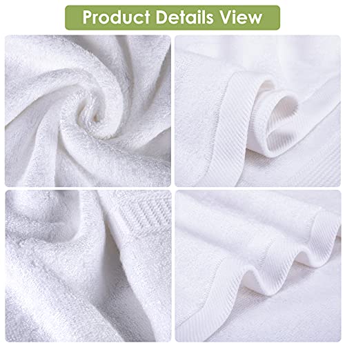 CANFOISON Bamboo Bath Sheet for Body, 1 Pack White Extra Large Bath Sheet Towel for Adult Kids Baby Luxury Super Soft Highly Absorbent Oversized Bathroom Towels 35" x 70"