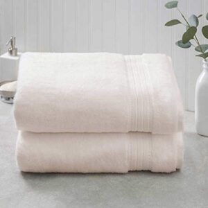 charisma new bath sheet bundle set | 2 luxury bath sheets 35" w x 70" l (ivory)