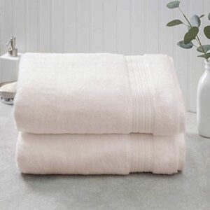 Charisma New Bath Sheet Bundle Set | 2 Luxury Bath Sheets 35" W X 70" L (Ivory)