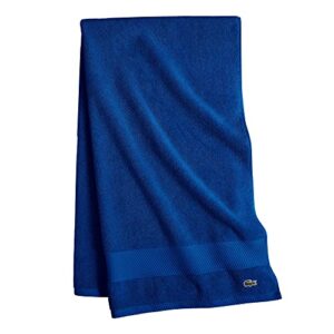 lacoste heritage supima cotton bath sheet, surf blue, 35" x 70"