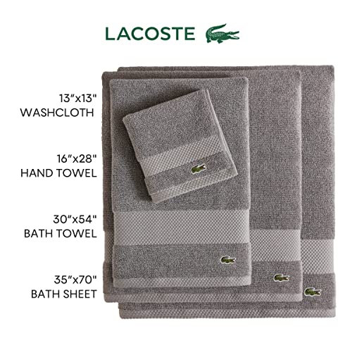 Lacoste Heritage Supima Cotton Bath Sheet, Surf Blue, 35" x 70"