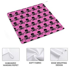 Lurnise Hand Towel Skull Hand Towels Dish Towel Lanyard Design for Bathroom Kitchen Sports