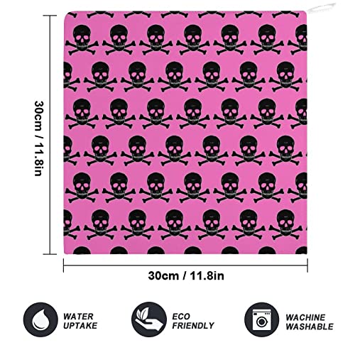 Lurnise Hand Towel Skull Hand Towels Dish Towel Lanyard Design for Bathroom Kitchen Sports