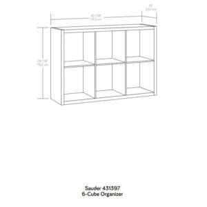 Sauder Miscellaneous Storage Engineered Wood 6-Cube Organizer in Rural Pine