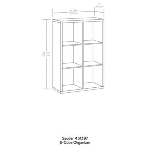 Sauder Miscellaneous Storage Engineered Wood 6-Cube Organizer in Rural Pine