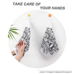 Lurnise Hand Towel Bee and Flower Hand Towels Dish Towel Lanyard Design for Bathroom Kitchen Sports