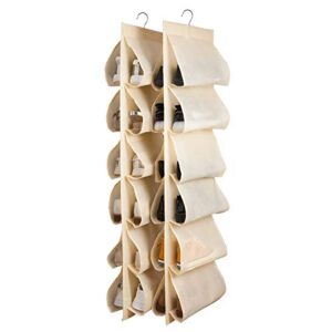 JIAMI HOME Closet Shoe Rack for Closet Shoe Storage Organizer 2 Pack Shoe Holder with Hanger