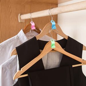 100 Pcs Clothes Hanger Connector Hooks Plastic Hanger Hooks for Clothes, Hanger Hooks Space Saver for Plastic Hangers