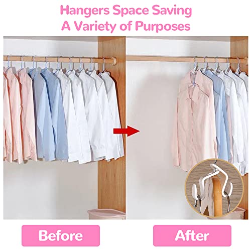 100 Pcs Clothes Hanger Connector Hooks Plastic Hanger Hooks for Clothes, Hanger Hooks Space Saver for Plastic Hangers