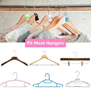 100 Pcs Clothes Hanger Connector Hooks Plastic Hanger Hooks for Clothes, Hanger Hooks Space Saver for Plastic Hangers