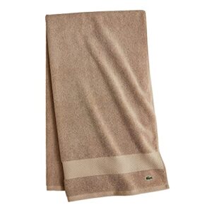 lacoste heritage supima cotton bath sheet, sand, 35" x 70"