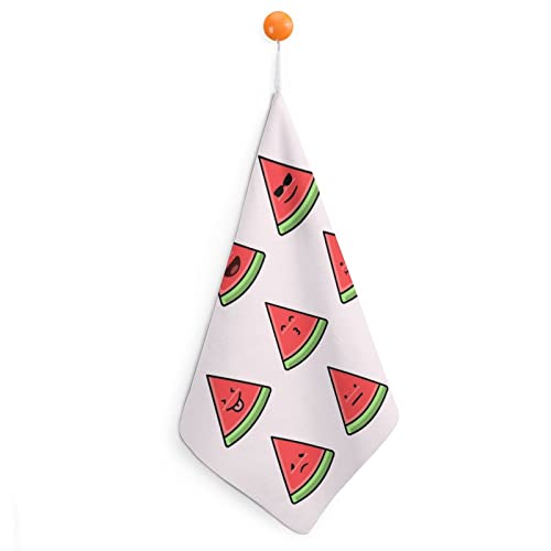 Lurnise Hand Towel Watermelon Hand Towels Dish Towel Lanyard Design for Bathroom Kitchen Sports