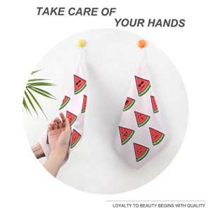 Lurnise Hand Towel Watermelon Hand Towels Dish Towel Lanyard Design for Bathroom Kitchen Sports