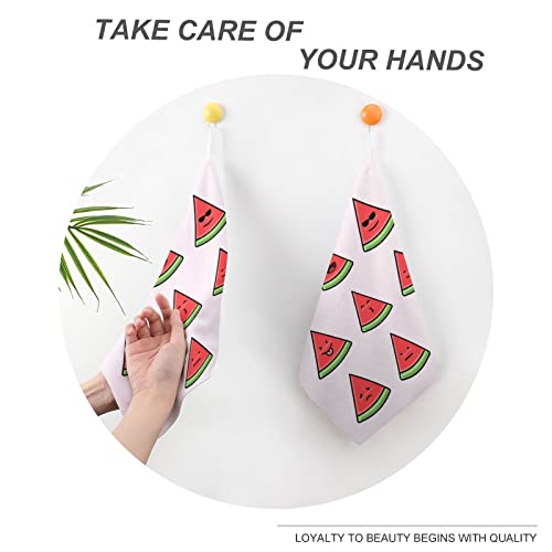 Lurnise Hand Towel Watermelon Hand Towels Dish Towel Lanyard Design for Bathroom Kitchen Sports