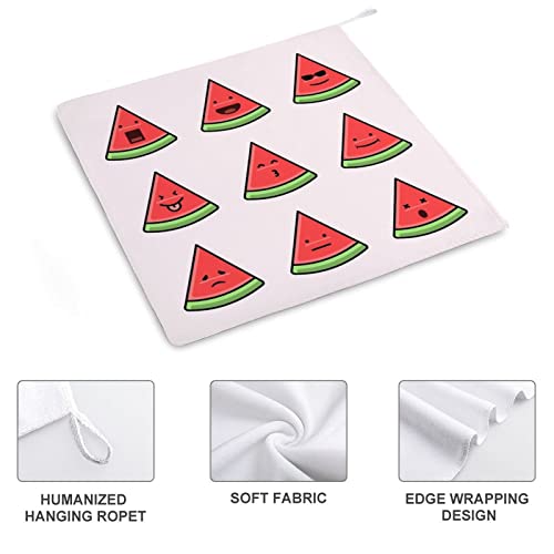 Lurnise Hand Towel Watermelon Hand Towels Dish Towel Lanyard Design for Bathroom Kitchen Sports