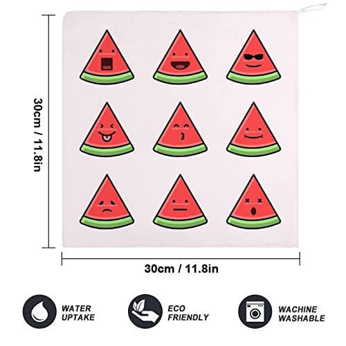 Lurnise Hand Towel Watermelon Hand Towels Dish Towel Lanyard Design for Bathroom Kitchen Sports