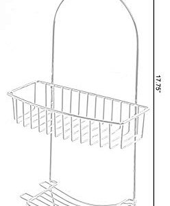 Basicwise Metal Wire Hanging Bathroom Shower Storage Rack,Chrome,QI003490