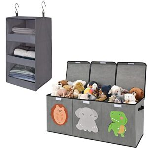 GRANNY SAYS Bundle of 1-Pack Travel Hanging Shelves & 1-Pack Extra Large Storage Bin with Lid