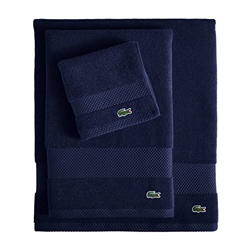 Lacoste Heritage Supima Cotton Bath Sheet, Navy, 35" x 70"