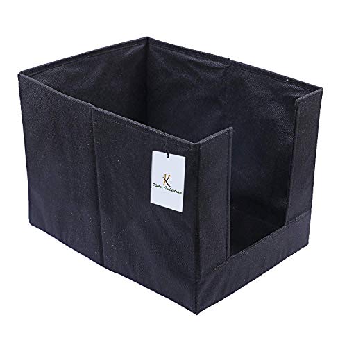 Kuber Industries 4 Piece Non Woven Shirt Stacker Wardrobe Organizer Set, Black-Ctktc31833