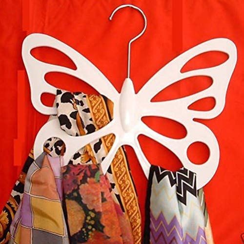TOPBATHY Scarf Hanger Butterfly Shaped Hanger Holder Closet Organizer for Tie Scarf Blet Muffler (Random Color)
