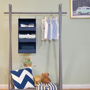 GRANNY SAYS Bundle of 4-Pack Storage Baskets for Organizing & 1-Pack Hanging Closet Organizer