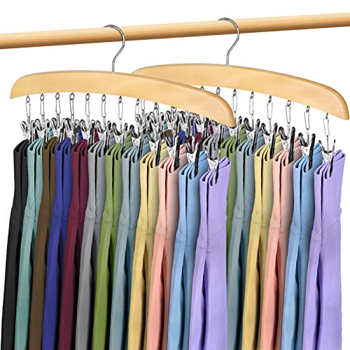 Pants Hangers Space Saving Closet Organizer-Legging Organizer for Closet for Leggings/Jeans/Skirts, Storage Clothes for 2 Pack