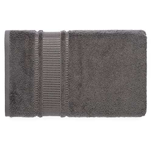 Melissa Linen, Bath Sheet, 100% Turkish Cotton Towel for Bathroom, Absorbent, Quick Dry, Durable and Soft Shower Towel, 35 in x 60 in Large, Spa and Hotel Quality, Dark Grey