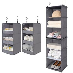 GRANNY SAYS Bundle of 2-Pack Hanging Clothing Organizer & 1-Pack Hanging Storage Shelves