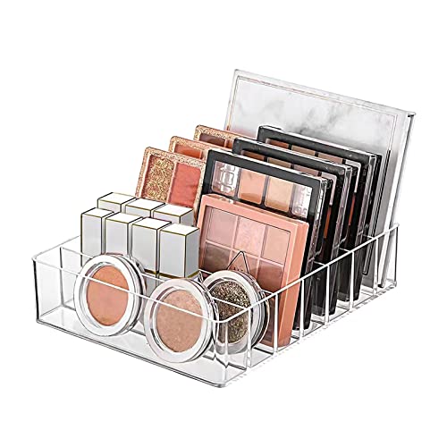 WECHENG Eyeshadow Palette Makeup Organizer, BPA Free 7 Section Divided Vanity Organize Holder for Drawer and Bathroom Counte Modern Cosmetics Storage (7.48" x 6.22" x 1.77")