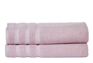 501 2 pc bath sheet set. bring luxury to your home with this soft, 100% pure cotton 2 piece bath sheet towel set, 35” x 68”(mauve)