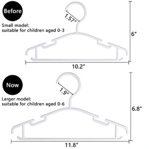 GoodtoU Kids Hangers Childrens Clothes Hangers 30Pack Plastic Infant Hangers Baby Hangers White Toddler Hangers