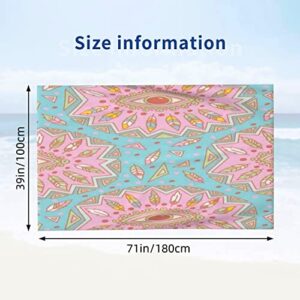 Sand Resistant Beach Towel Oversized (39×71 inches) Quick Dry Lightweight Highly Absorbent 100% Microfiber Personalized Boho Beach Towels for Adults