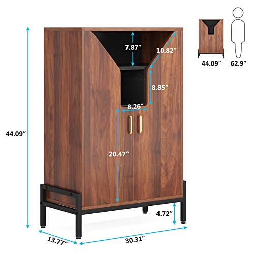 Tribesigns Large Shoe Cabinets, 23 Pairs Shoes Storage Cabinet for Mens with Doors and Adjustable Shelves for Entryway, Hallway