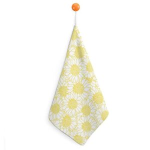 Lurnise Hand Towel Daisy Hand Towels Dish Towel Lanyard Design for Bathroom Kitchen Sports