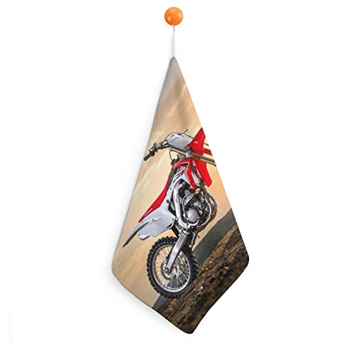 Lurnise Hand Towel Moto Sunset Hand Towels Dish Towel Lanyard Design for Bathroom Kitchen Sports