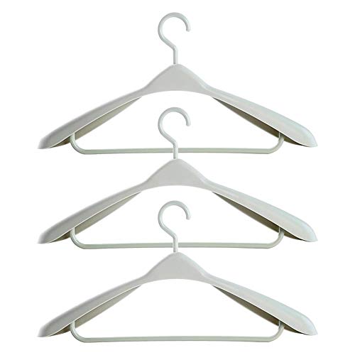 Earchy Standard Hanger,Plastic Hanger Seamless Wide Shoulder Suit Hanger Adult Non-Slip Hanging Coat Suit Hanger-3 Pack