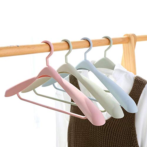 Earchy Standard Hanger,Plastic Hanger Seamless Wide Shoulder Suit Hanger Adult Non-Slip Hanging Coat Suit Hanger-3 Pack