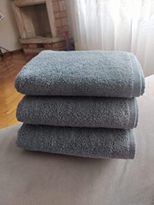 big deals,100% turkish cotton extra large (20 x 35 inch) hand towel, for spa, gym, fitness and sport, oversized, xl, large, huge big size hand towel,luxury hotel series(grey,6-pack) (grey, 6)