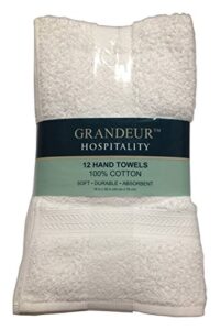grandeur hospitality hand towels, 12 count