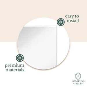 Hamilton Hills 16x26 inch White Recessed Medicine Cabinet with Mirror | Beveled Medicine Cabinet Organizer with Shelves | Farmhouse Wall Mounted Hanging Rectangular Bathroom Cabinet