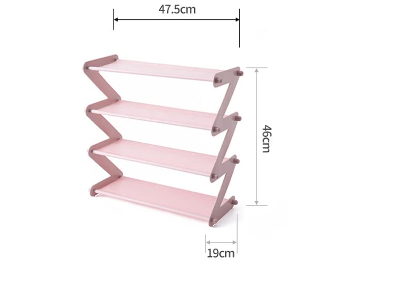 bahilok Simple shoe rack assembly Z-type household dormitory (coffee)