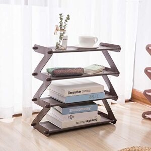 bahilok Simple shoe rack assembly Z-type household dormitory (coffee)