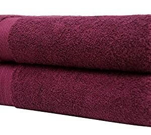 Pleasant Home Bath Sheets Set - 2 Pack – 35” x 70” - 100% Cotton - 600 GSM – Soft & Absorbent – Durable (Violet)