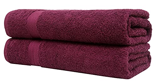 Pleasant Home Bath Sheets Set - 2 Pack – 35” x 70” - 100% Cotton - 600 GSM – Soft & Absorbent – Durable (Violet)