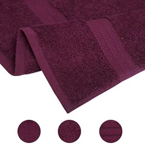 Pleasant Home Bath Sheets Set - 2 Pack – 35” x 70” - 100% Cotton - 600 GSM – Soft & Absorbent – Durable (Violet)