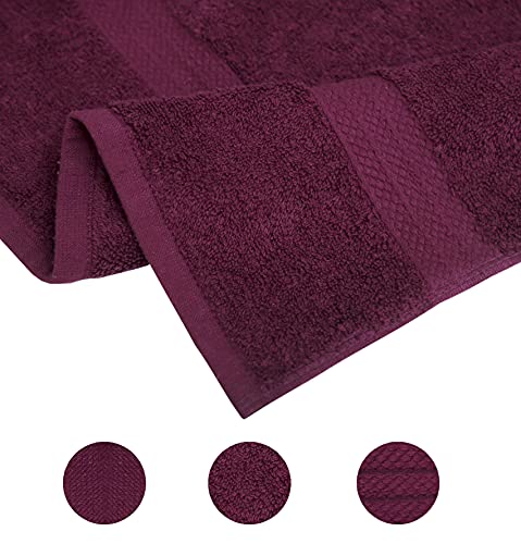 Pleasant Home Bath Sheets Set - 2 Pack – 35” x 70” - 100% Cotton - 600 GSM – Soft & Absorbent – Durable (Violet)