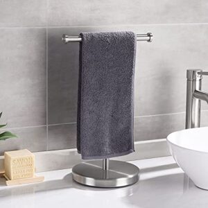 KES Towel Rack T-Shape Hand Towel Holder Stand Total Height 17" SUS304 Stainless Steel for Bathroom Vanity Countertop Brushed Finish, BTH208S20-2