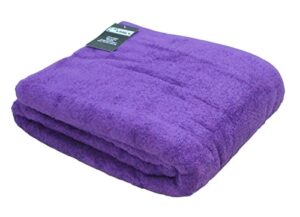 the house of emily oversized bath towel sheet 100% turkish cotton 500gsm - 60 x 80 inch - royal lilac